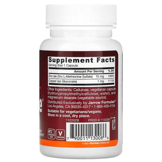 Jarrow Formulas Zinc Balance Capsules 100 Capsules