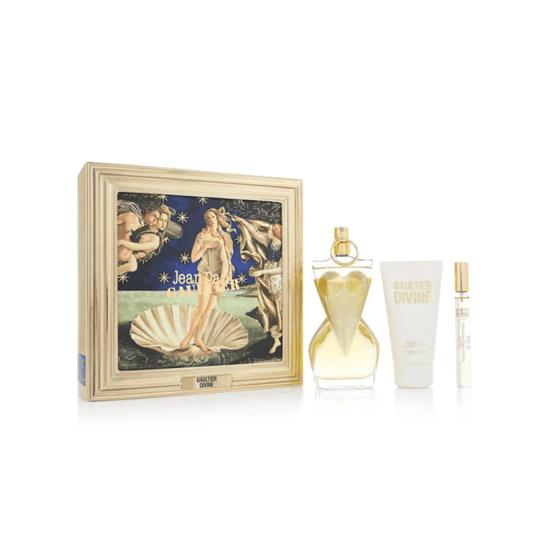 Jean Paul Gaultier Divine Women's Perfume Gift Set 100ml Eau De Parfum + 75ml Body Lotion + 10ml Eau De Parfum