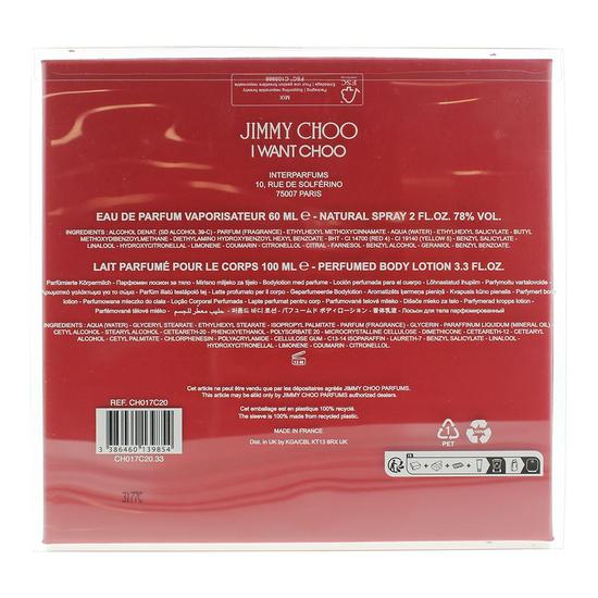 Jimmy Choo I Want Choo Eau De Parfum 60ml + Body Lotion 100ml Gift Set 60ml