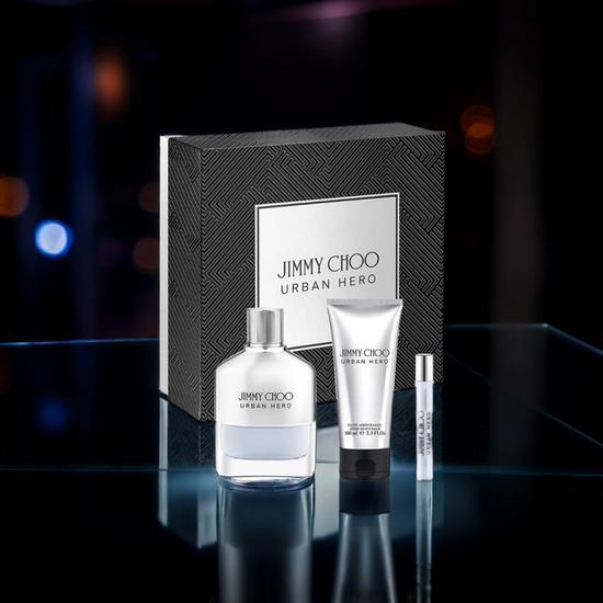 Jimmy Choo Urban Hero For Men Eau De Parfum Gift Set Eau de Parfum 100ml & 75ml + Aftershave Balm 100ml