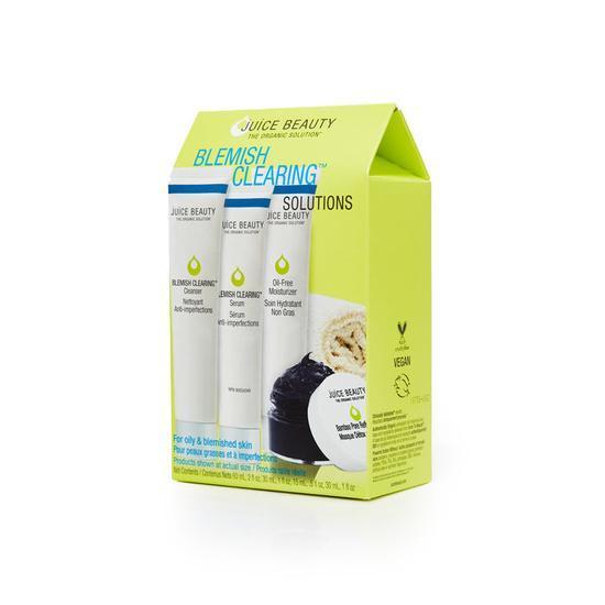 Juice Beauty BLEMISH CLEARING Solutions 57ml Cleanser, 28ml Serum, 28ml Moisturiser, 14ml Refining Mask & 1 Washcloth.