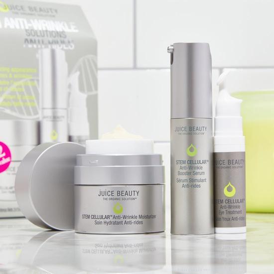 Juice Beauty STEM CELLULAR Anti-Wrinkle Solutions 15ml Booster Serum, 15ml Moisturiser & 7.5ml Eye Treatment