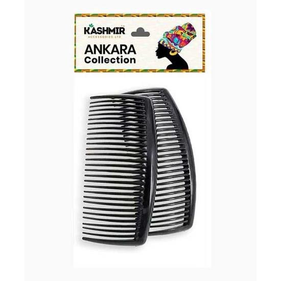 Kashmir Ankara Collection Slide Combs 2580 Large / Black