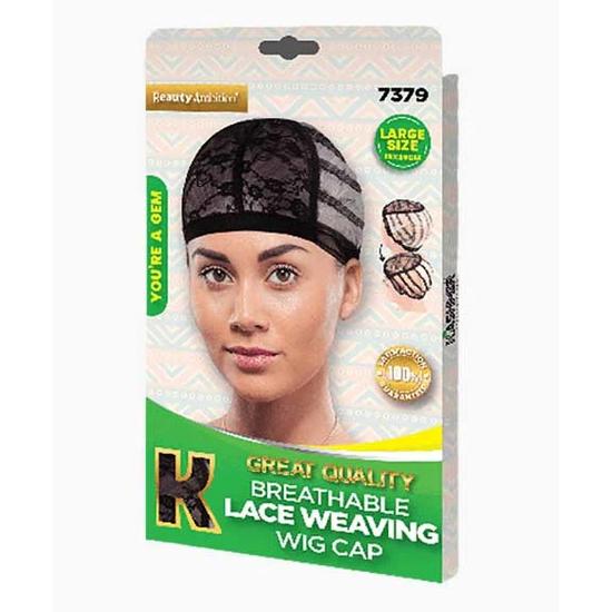 Kashmir Beauty Ambition Great Quality Breathable Lace Weaving Wig Cap 7379 Large / Black