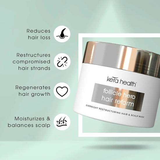 Kera Health Follicle Hero Hair Reform Overnight Restructuring Hair & Scalp Mask 150ml