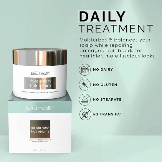 Kera Health Follicle Hero Hair Reform Overnight Restructuring Hair & Scalp Mask 150ml