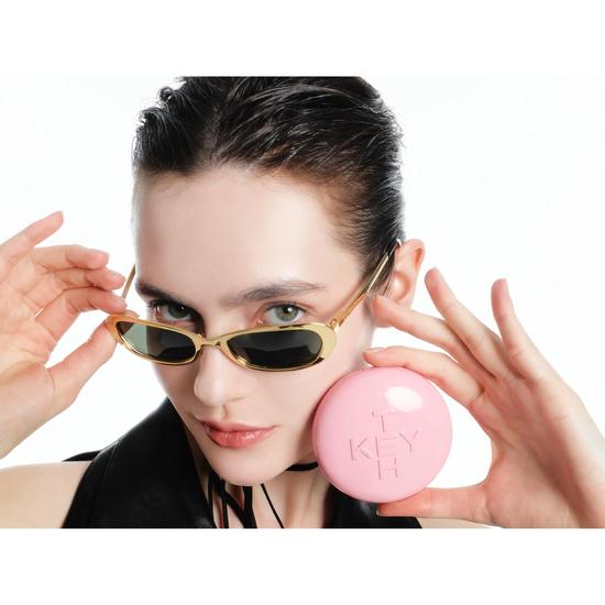 Keyth Coloured Keyth Pink Magnet Mini Cushion No. 02: Light beige
