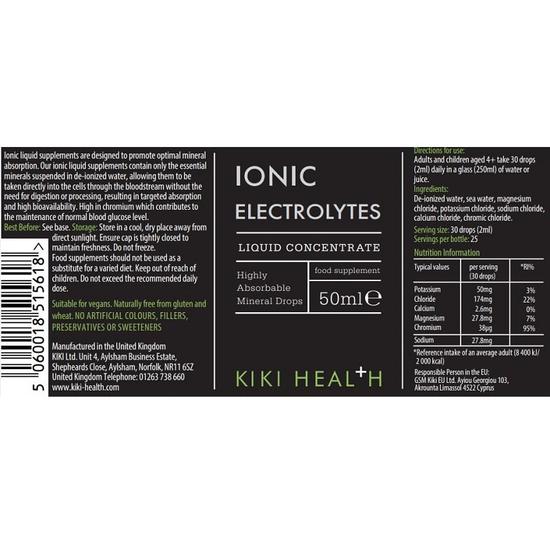KIKI Health KIKI Ionic Electrolytes Liquid Concentrate 50ml