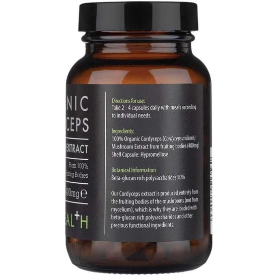 KIKI Health Organic Cordyceps Mushroom Extract Vegicaps 60 Vegicaps