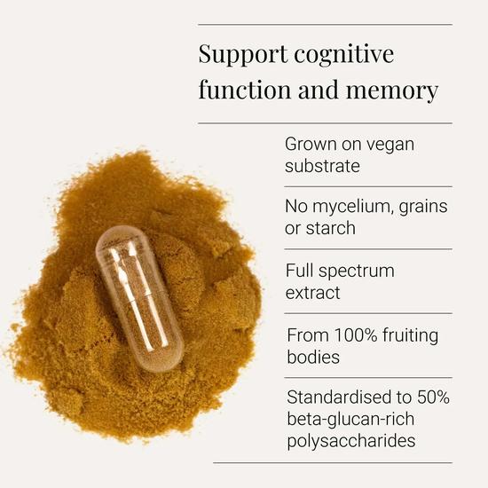 KIKI Health Organic Lion's Mane Mushroom Extract Vegicaps 60 Vegicaps