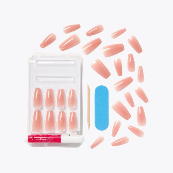 Kiss Bare-But-Better Acrylic Gel Nails Nude Drama