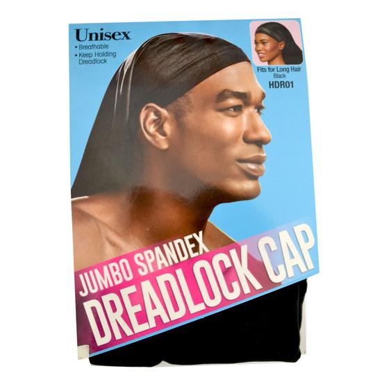 Kiss Jumbo Spandex Dreadlock Cap Black