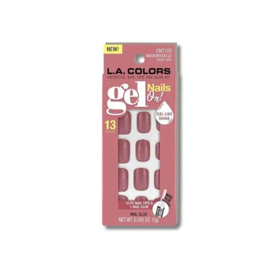 L.A. Girl LA Colours Gel On False NAIL Tips & Glue Kit Anarchy