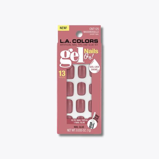 L.A. Girl LA Colours Gel On False NAIL Tips & Glue Kit Anarchy