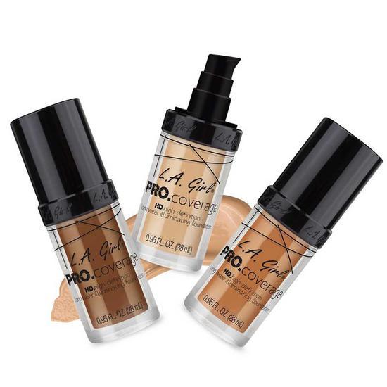 L.A. Girl Pro.Coverage HD Long Wear Illuminating Liquid Foundation Warm Beige