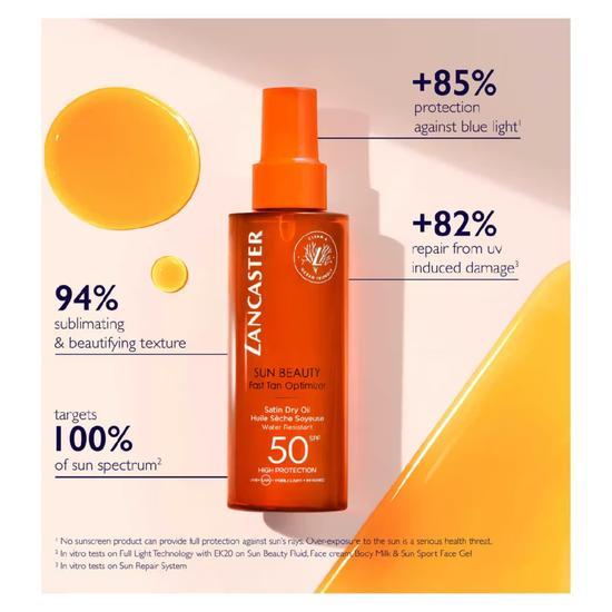 Lancaster Sun Beauty Fast Tan Optimiser Satin Dry Oil SPF 50 150ml
