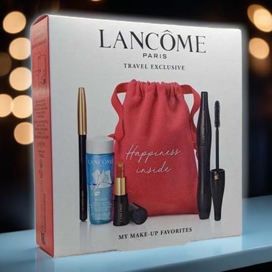 Lancôme My Makeup Favourites Set-Mascara Black Khol Noir, Rouge Creme Lipstick, Bi-Facil