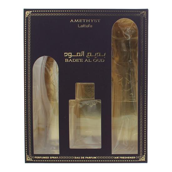 Lattafa Bade'e Al Oud Amethyst Eau De Parfum Gift Set 100ml