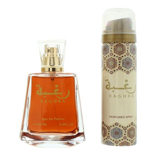 Lattafa Raghba Eau De Parfum 100ml + Deodorant Spray 50ml Gift Set 100ml