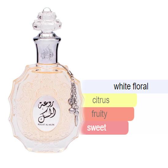 Lattafa Rouat Al Musk Eau De Parfum Lattafa For Women White Floral, Citrus, Equally Fruity & Sweet 100ml