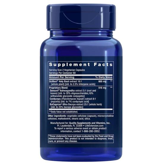 Life Extension Adrenal Energy Formula Vegicaps 60 Vegicaps