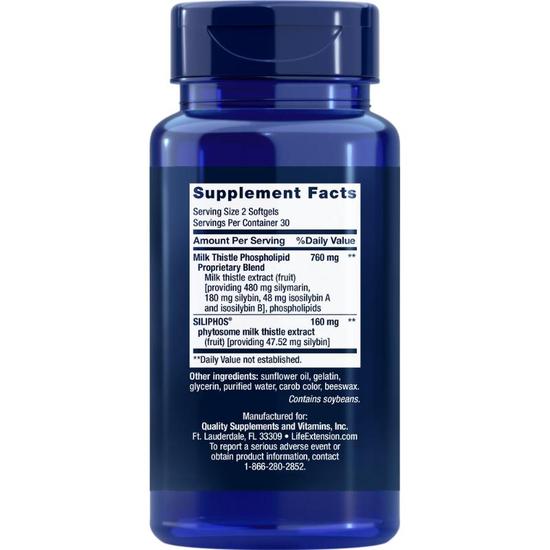 Life Extension Advanced Milk Thistle Softgels 60 Softgels