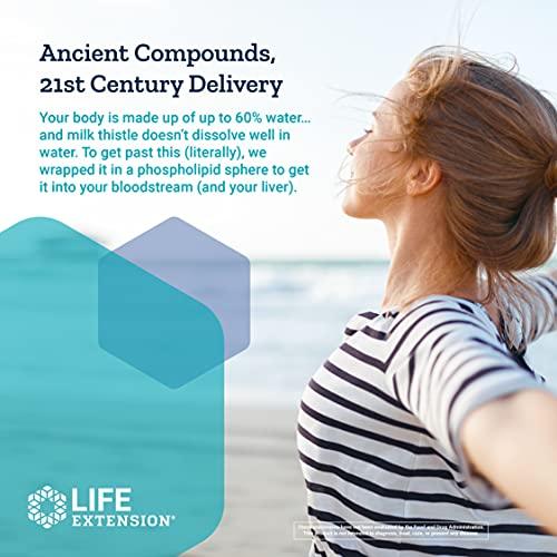Life Extension Advanced Milk Thistle Supplement For Liver Function Support, Kidney Health & Detox With Silymarin, Silibinins, Isosilybin A, B 60 Softgels