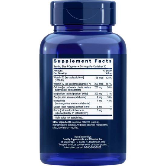 Life Extension Bone Restore With Vitamin K2 Capsules 120 Capsules