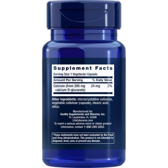 Life Extension Calcium Citrate With Vitamin D Vegicaps 200 Vegicaps