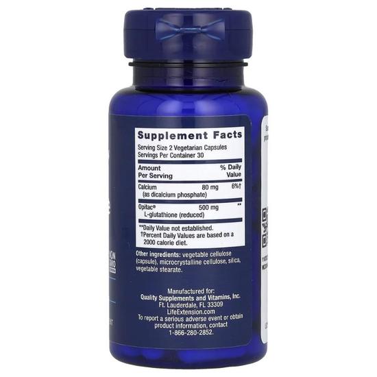 Life Extension Glutathione 500mg Veg Capsules 60 Capsules