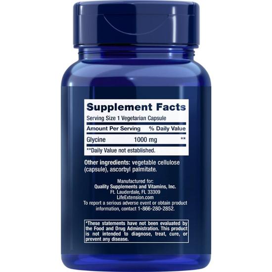 Life Extension Glycine 1000mg Vegicaps 100 Vegicaps
