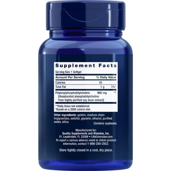 Life Extension HepatoPro Polyunsaturated Phosphatidylcholine 900mg Softgels 60 Softgels
