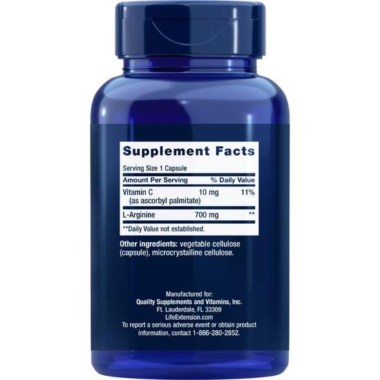 Life Extension L-Arginine 700mg Vegicaps 200 Vegicaps