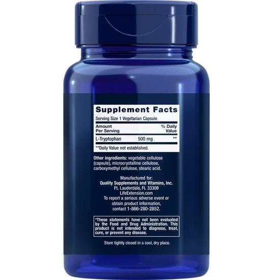 Life Extension L-Tryptophan 500mg Vegicaps 90 Vegicaps