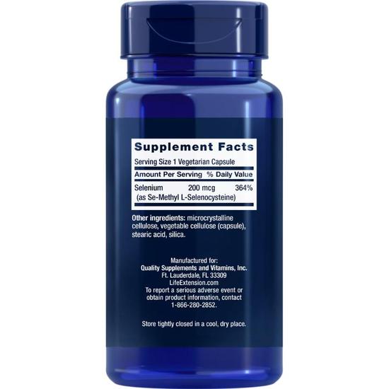 Life Extension Se-Methyl L-Selenocysteine 200mcg Vegicaps 90 Vegicaps