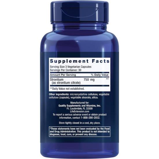 Life Extension Strontium 750mg Vegicaps 90 Vegicaps
