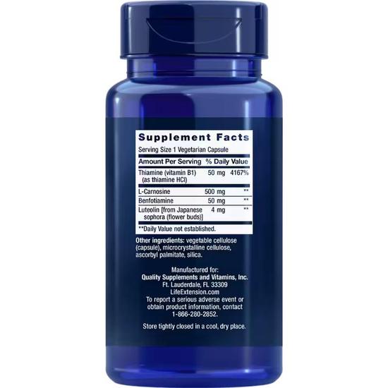 Life Extension Super Carnosine 500mg Vegicaps 60 Vegicaps