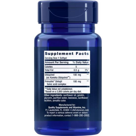 Life Extension Super Ubiquinol CoQ10 With Enhanced Mitochondrial Support 100mg Softgels 30 Softgels