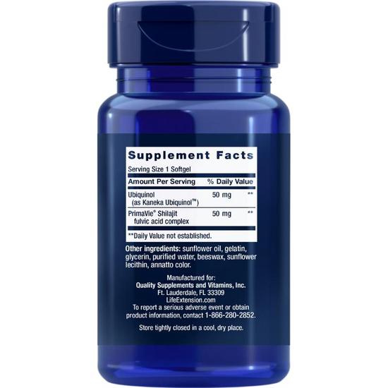 Life Extension Super Ubiquinol CoQ10 With Enhanced Mitochondrial Support 50mg Softgels 30 Softgels