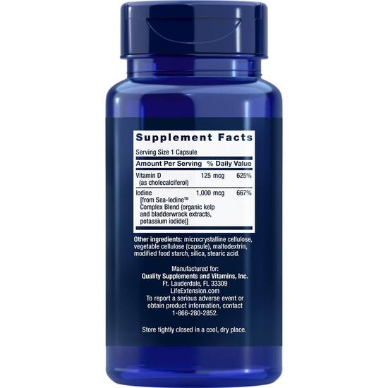 Life Extension Vitamin D3 With Sea-Iodine 5000iu Capsules 60 Capsules