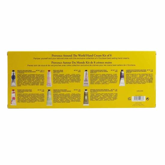 L'Occitane Provence Around The World Hand Cream Kit Of 8: 2xShea Butter + 1x Rose, Cherry Blossom, Lavender, Peony, Almond, Verbena 30ml/1oz 8x30ml