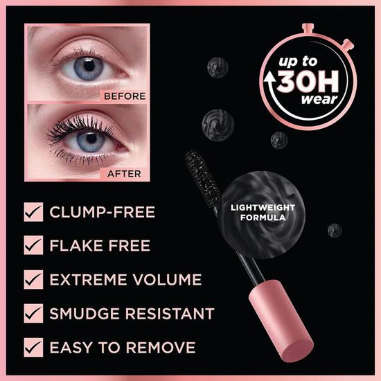 L'Oreal Paris Air Volume 30h Mega Black Mascara Black