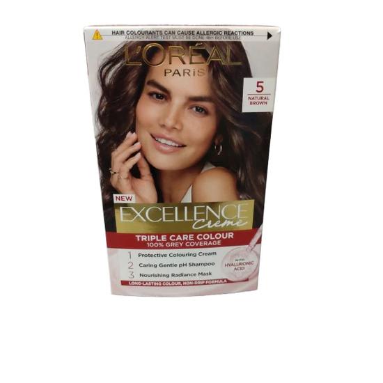 L'Oreal Paris Excellence Creme Triple Care Colour 5 Natural Brown