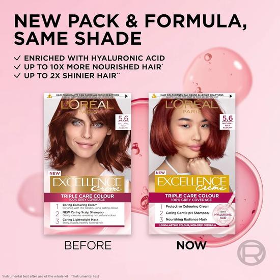 L'Oreal Paris Excellence Creme Triple Care Colour 5.6 Natural Rich Auburn