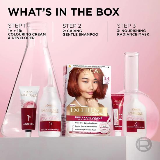 L'Oreal Paris Excellence Creme Triple Care Colour 5.6 Natural Rich Auburn