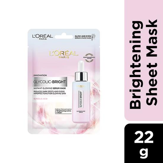 L'Oreal Paris Innovation Glycolic Bright Instant Glowing Serum Mask 22g
