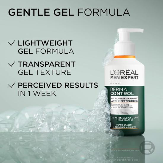 L'Oréal Paris Men Expert Men Expert Derma Control Purifying Gel Cleanser 260ml