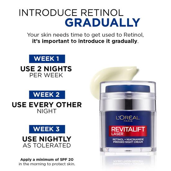 L'Oreal Paris Revitalift Laser Retinol Niacinamide Pressed Night Cream 50ml