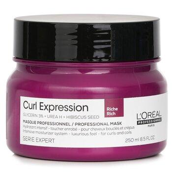 L'Oréal Professionnel Serie Expert Curl Expression Glycerin 3% + Urea H + Hibiscus Seed Rich Professional Mask 250ml