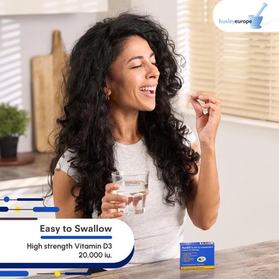 love puff vitamins Huxley Europe HuxD3 20, 000iu High Strength Vitamin D3 Capsules Supplement Edible Healthcare Dietary Muscle Fitness 30 Capsules
